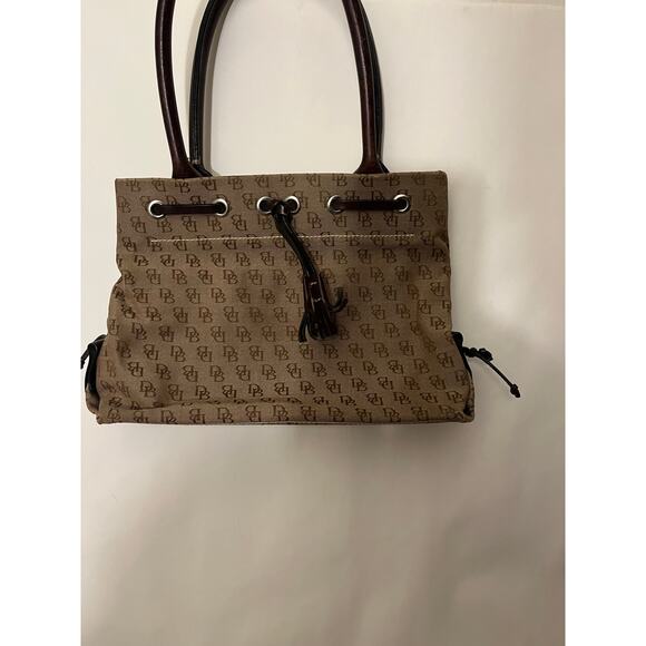 Vintage Dooney & Bourke tan and brown handbag - Picture 8 of 16